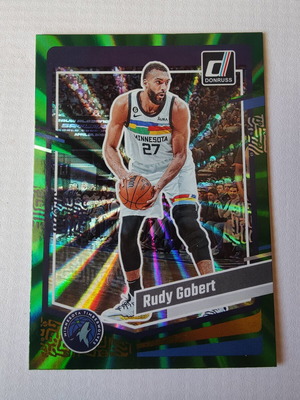 Rudy Gobert Holo Green Laser Card 2023-24 Panini-Donruss new