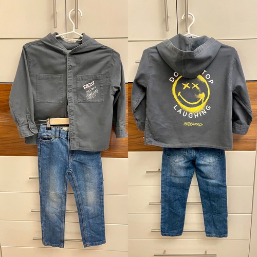 Zara set with used hooded shirt and new jeans