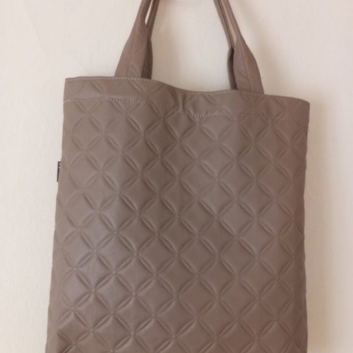 Beige Quilted Shoulder Bag new, large capacity, elegant