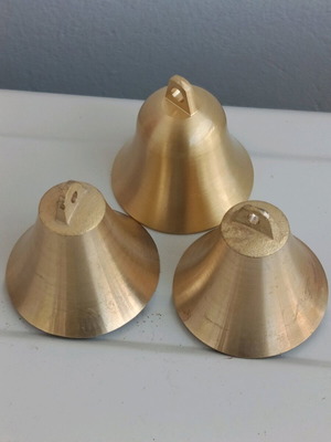 Brass bells new, set of 3 pieces