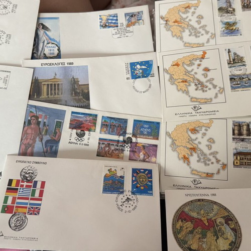 First Day Covers pack of 140, 80s-90s Greece