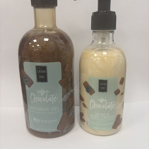 Lavish Care Coffee Chocolate shower gel 500ml and body cream 300ml new