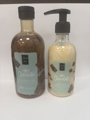 Lavish Care Coffee Chocolate shower gel 500ml and body cream 300ml new