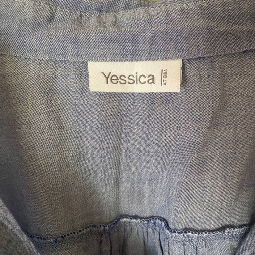 Yessica C&A Oversized Linen Shirt like new, blue, size XL