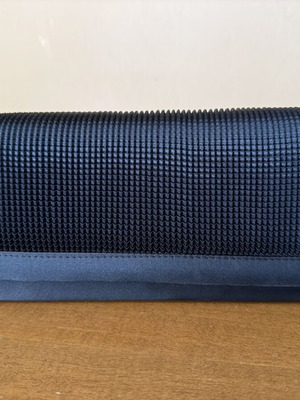 Doca evening bag like new, black and blue, two straps
