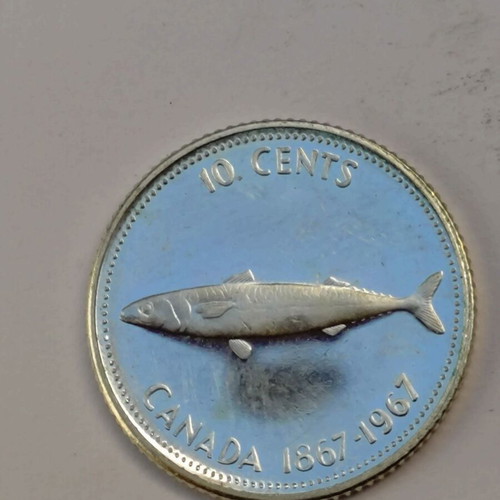 Canada 10 Cents Silver Coin 1967