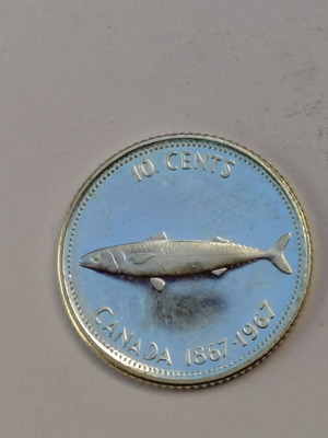 Canada 10 Cents Silver Coin 1967
