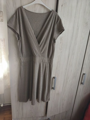 Women's dress gold with rhinestones used, size M-L