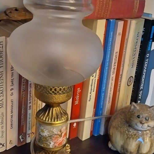 Table lamp refurbished with height 31 cm