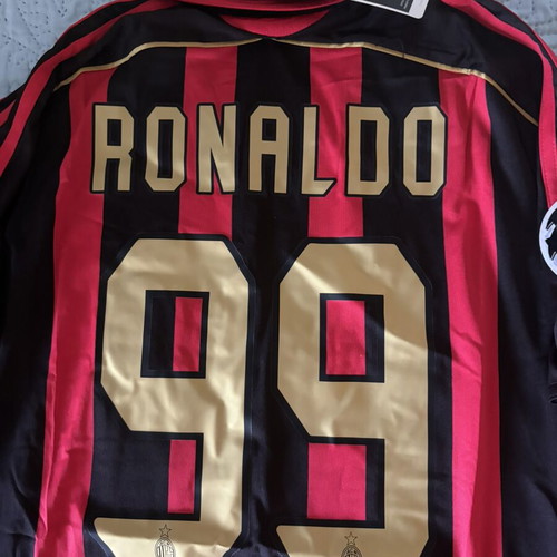 AC Milan Home Jersey 2006/07 Ronaldo #99 Champions League, Large