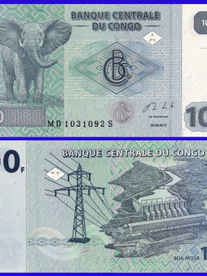 Χαρτονόμισμα Congo 100 Francs 2013 καινούργιο