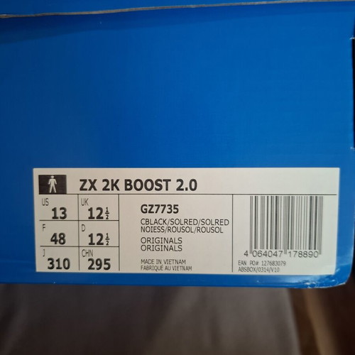 Adidas Originals ZX 2K Boost 2.0 Sneakers New Eu48 Black Orange