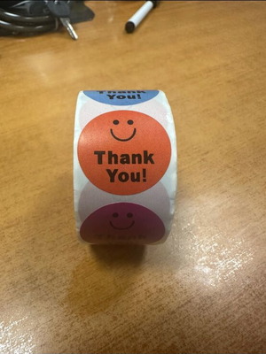 Thank You Stickers used, 100+20 pieces