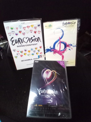 Eurovision Song Contest DVDs new, 2004/2008/2011, set of 8