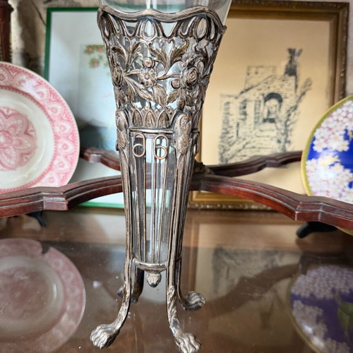 Old English vase like new with period glass and carvings