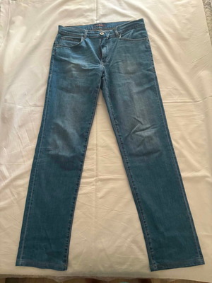 Trussardi men's jeans, blue, cotton blend
