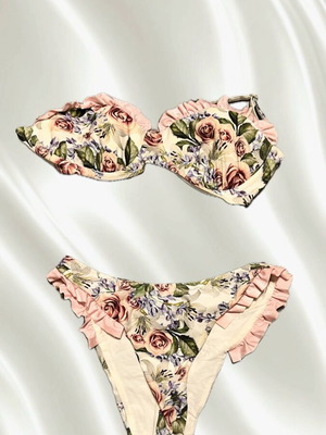 E-OUTFIT Bikini Set used, white and pink, size M