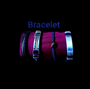 4 Bracelets/Leather/Stainless Steel