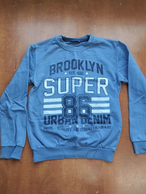 Blue sweatshirt used for 10-year-old boy