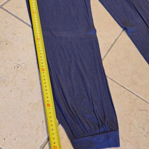 Elastic pants made in Italy used, black and blue, size Medium