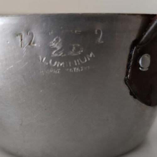 Vintage aluminum kitchenware set used, 2 pieces