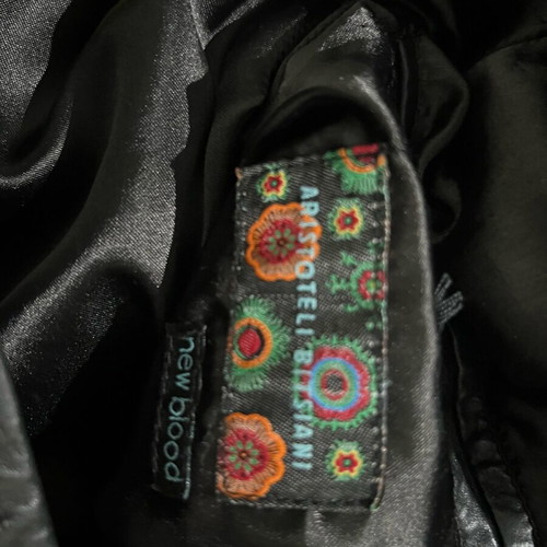 Bitsiani men's leather jacket genuine leather like new, black