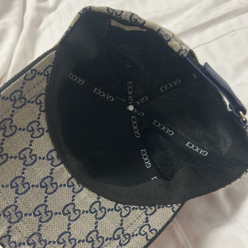 Gucci cap, beige and blue