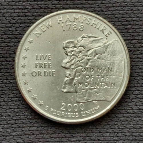 1/4 Dollar 2000 coin from USA used