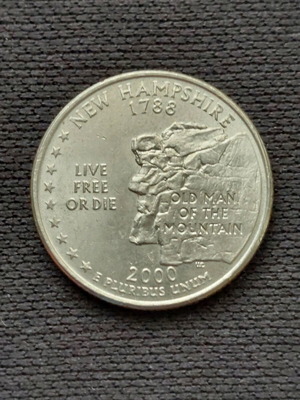 1/4 Dollar 2000 coin from USA used
