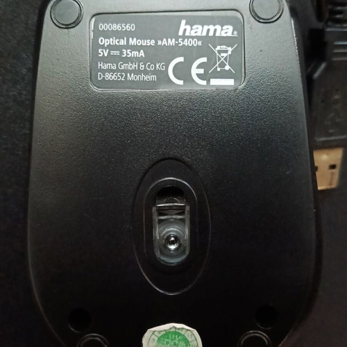 Hama AM-5400 Wired Optical Mouse like new, USB, 800 DPI