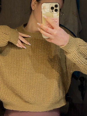 Pull&Bear soft wool sweater like new, medium, brown