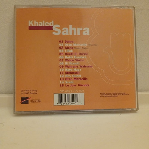 Khaled Sahra CD album 1996, raï music
