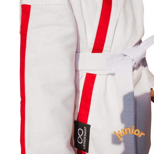 Legendary Karate Suit with White and Red Stripe New