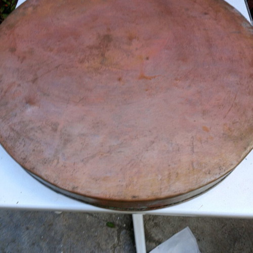 Copper baking tray used 52 cm x 5 cm from previous century