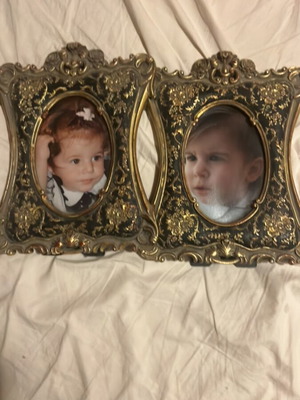 Victorian frames like new, set of 2, black and gold