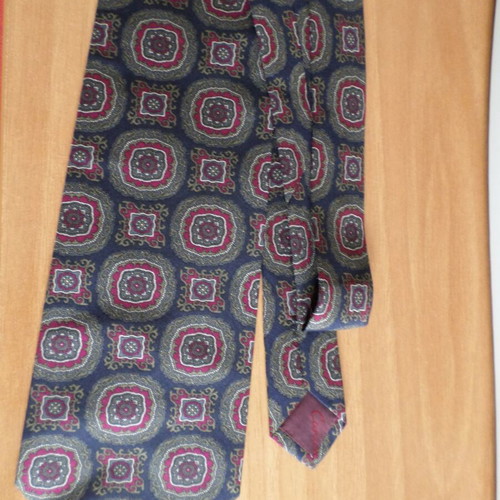 Canasta Italian silk tie like new, gray and blue
