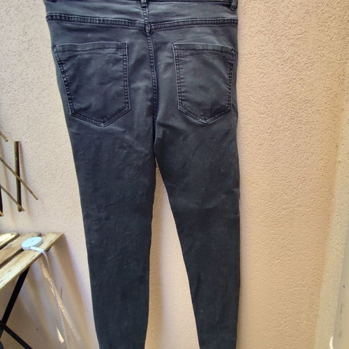 Stradivarius Super High Waist Elastic Jeans like new, black and gray, size L