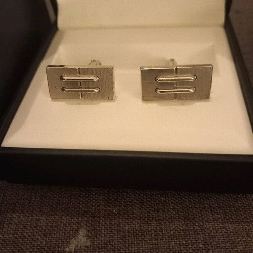 Dunhill silver cufflinks new in box