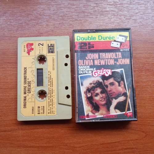 Grease movie OST soundtrack collectible audio tape used from 1980s