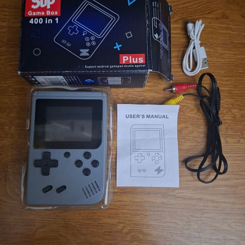 Sup Game Box 400 in 1 Plus portable retro console used, gray