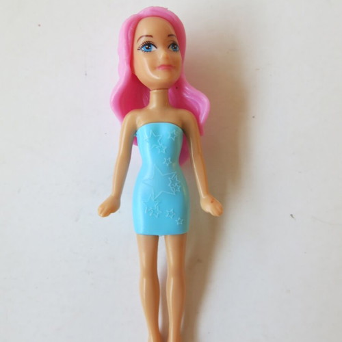 Barbie Travel Series Blue miniature used, figure only
