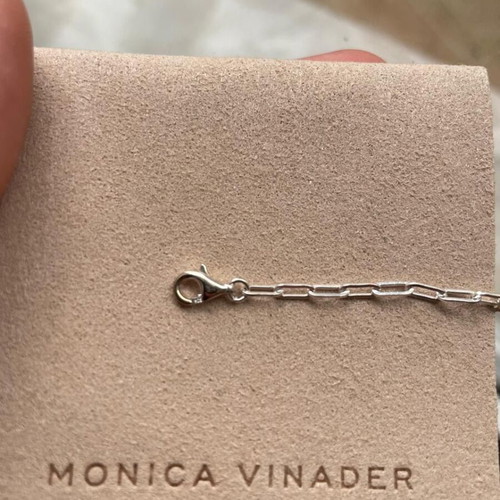 Monika Vinader Paperclip Chain 925 Sterling Silver Bracelet new