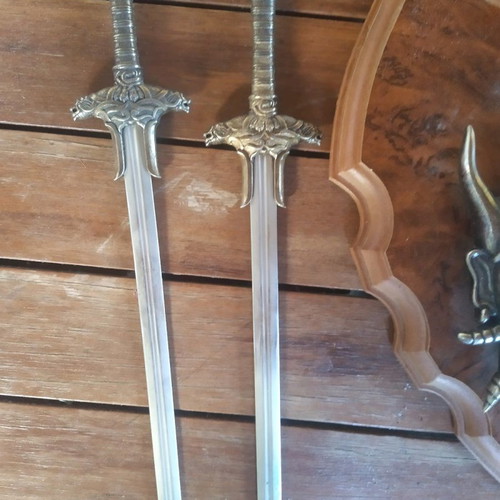 Decorative wall hanging used with swords