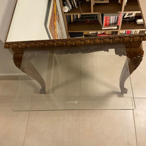 Vintage 50s coffee table with mirror surface like new