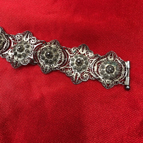 Silver filigree bracelet used, 19th century
