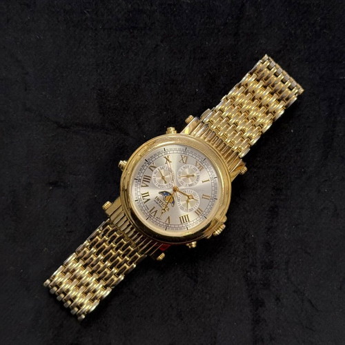 Invicta Model No. 4091 men's watch used, gold-tone case and bracelet