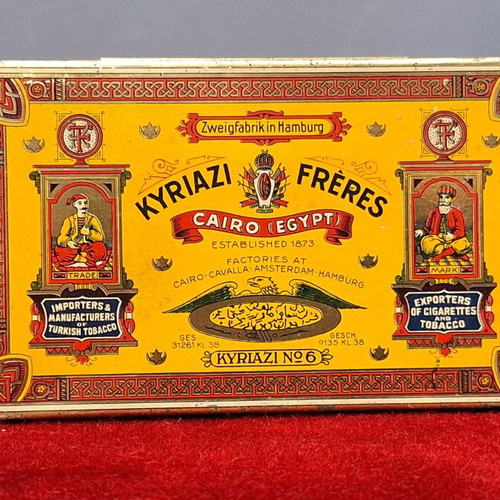 Kyriazi Frères Cigarette Box used, collectible vintage design
