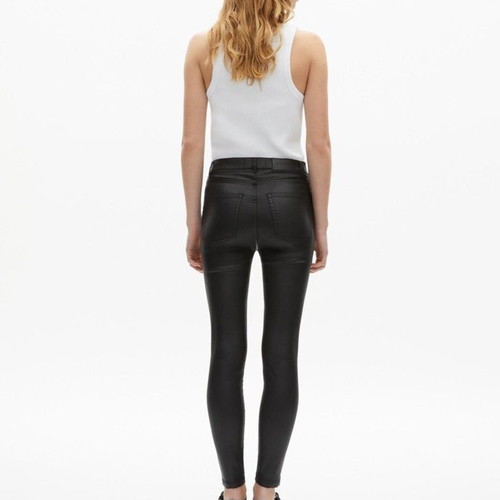 The Kooples leather-effect slim jeans new, black
