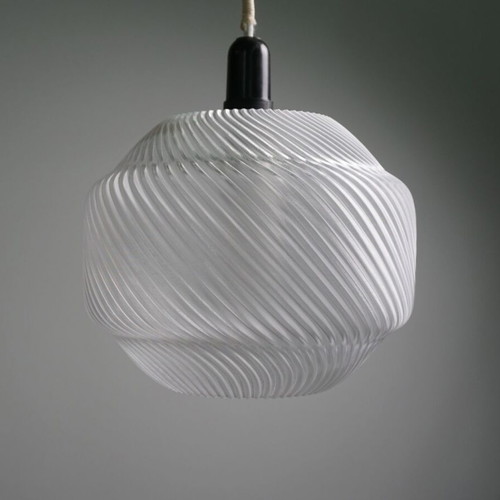 Minimal pendant light new with white shade and black cord