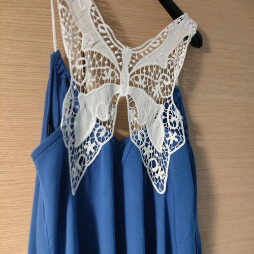 Blue Roua top Paranoia like new with back design